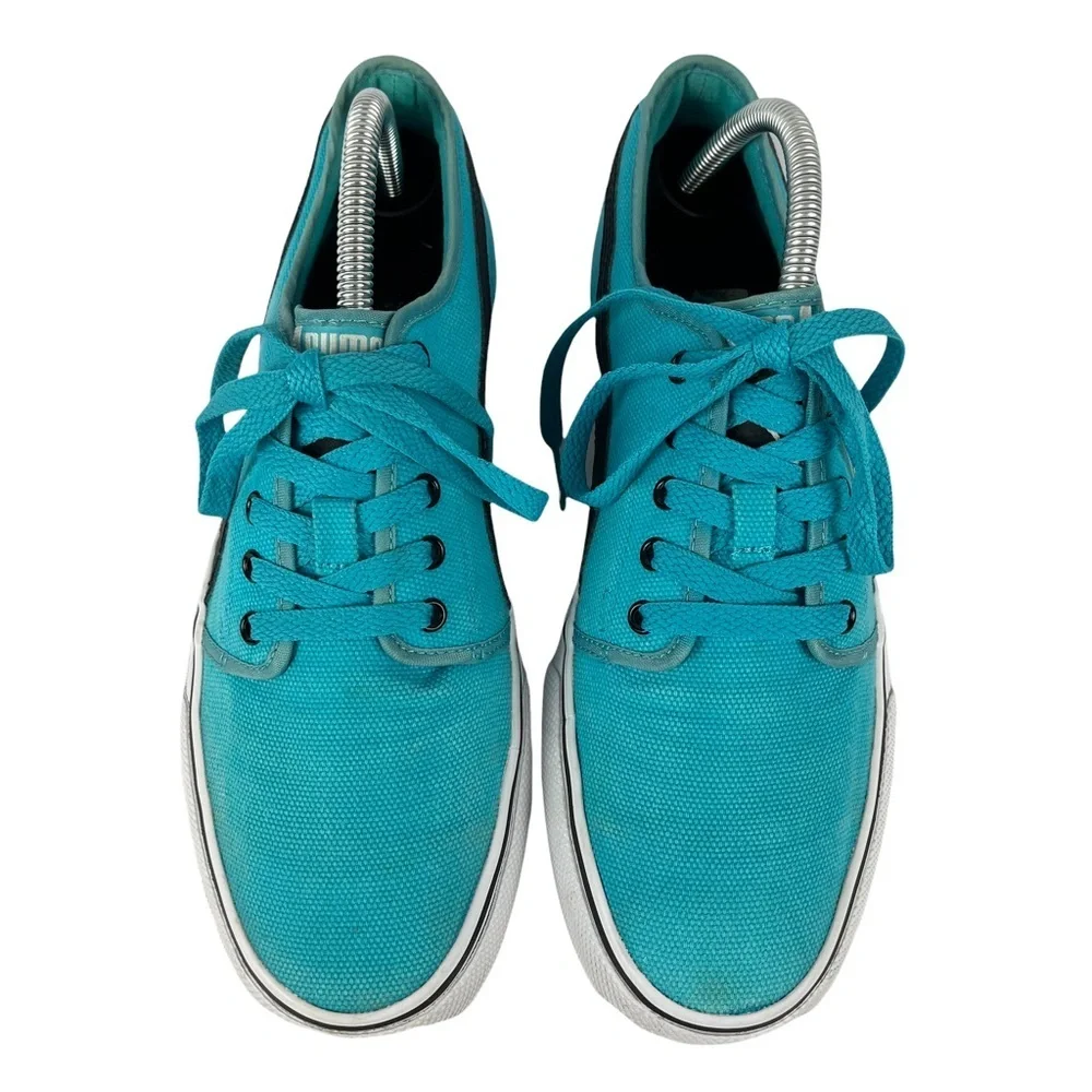 Puma Shoes Men 8 EL Alta Classic Blue‎ Canvas Low Top Fashion Sneakers